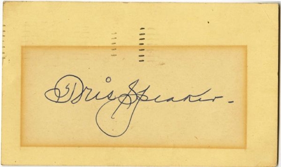 Tris Speaker Signed 1956 Government Postcard 